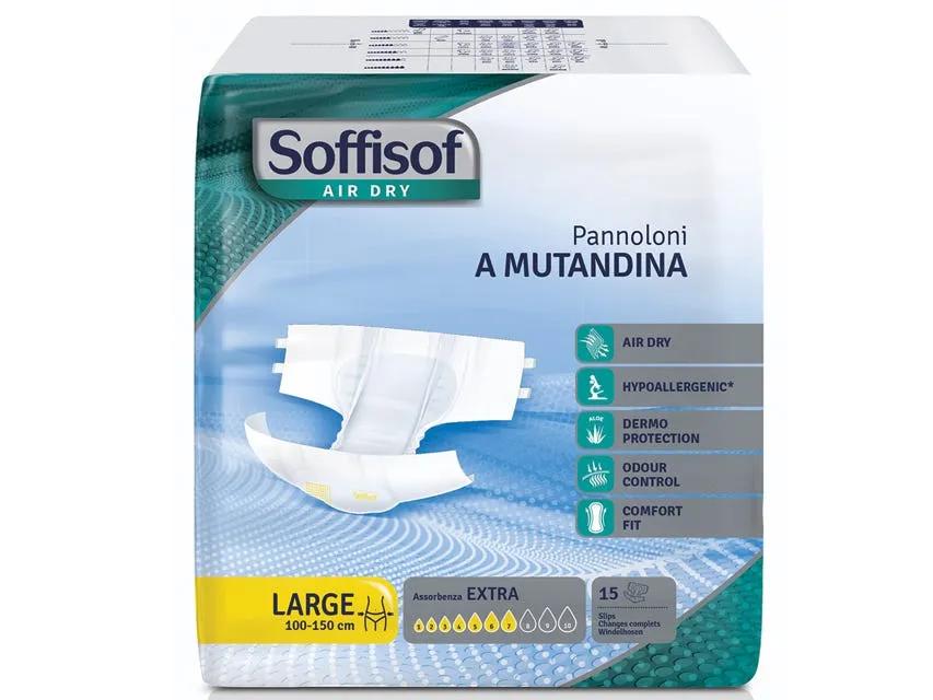 Pannoloni Soffisof Air Dry - Incontinenza Moderata - Large (Conf. 90 Pz.)