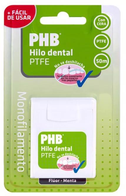 Filo interdentale PHB PTFE Monofilamento Fluor Mint 50 Metri