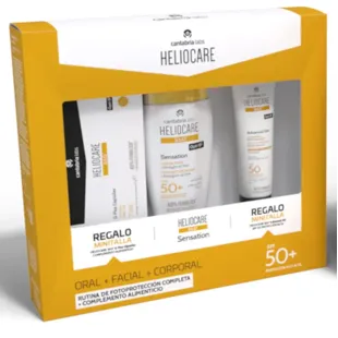 Heliocare 360 Sensation SPF50+ 50 ml + D plus 7 Capsules + Advanced Gel 100 ml