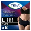 TENA Silhouette Sous-Vêtement Taille Haute Noir Plus Taille L 8 unités