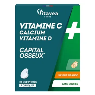 Nutrisanté Vitamine C + Calcio + Vitamina D 24 Integratore Alimentare compresse