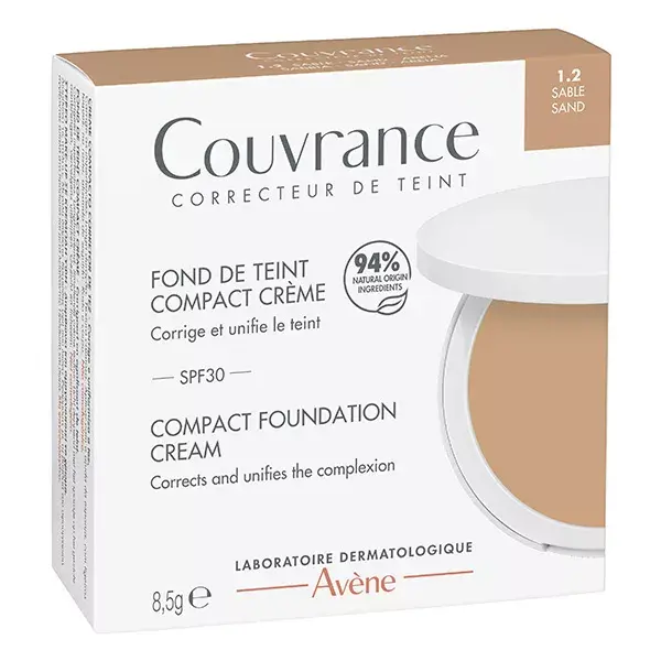 Avene Couvrance Crème de teint compacte Fini semi-mat Sable 8,5 gr