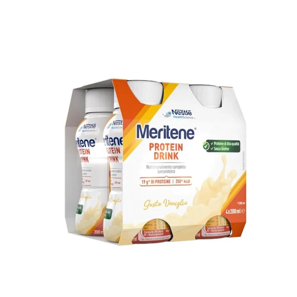 Meritene Forza e Vitalità Drink Vaniglia Bevanda Proteica con Vitamine Minerali 4x200 ml