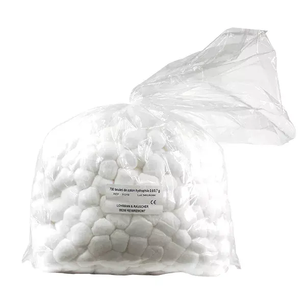 L & R White 700 450 g Sachet hydrophilic cotton balls