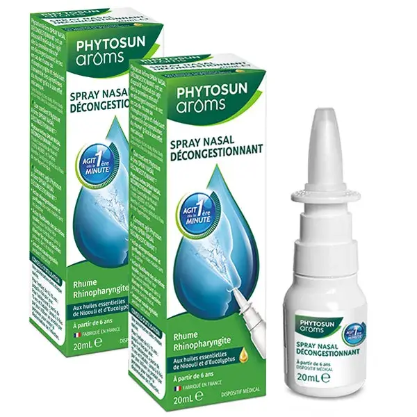 Lot de 2 - Phytosun Arôms Spray Nasal Décongestionnant 20ml