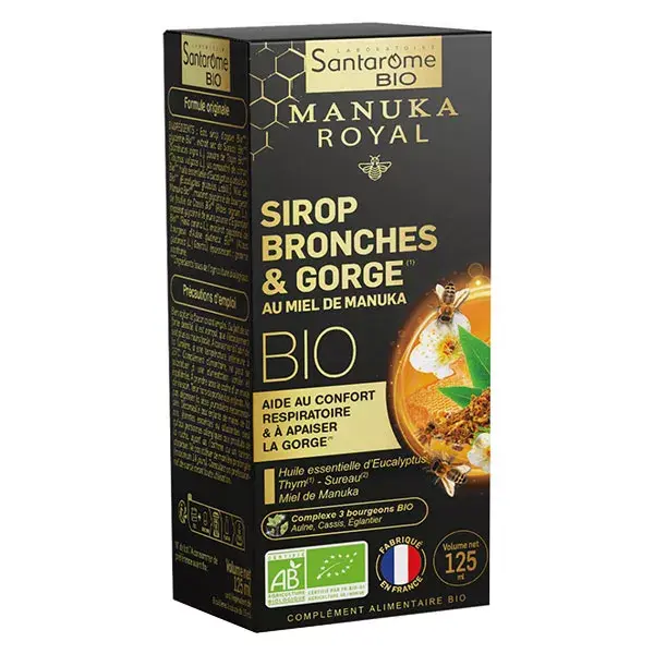 Santarome Bio - Sirop Bronches & Gorge Miel de Manuka Bio - 125ml