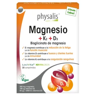Physalis Magnesium + K2 + D3 30 Tablets