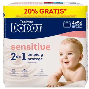 Dodot Sensitive Wipes 4x56 units