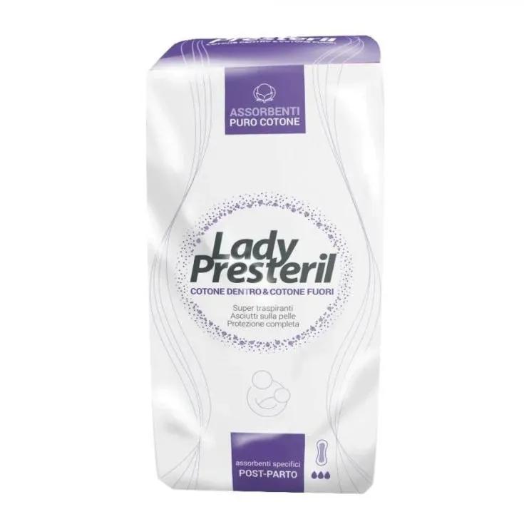 Presteril Lady Assorbenti Post-Parto in Puro Cotone 20 Assorbenti