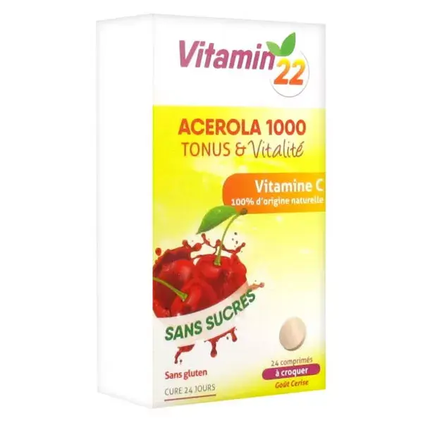 Ineldea Vitamin'22 Acérola 1000 24 comprimés à croquer