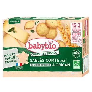 Babybio Shortbread Comté del Giura con origano - 72 g