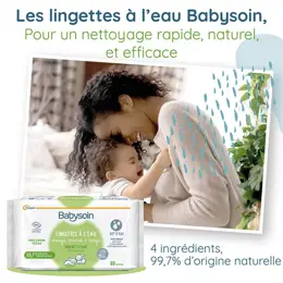 Babysoin Lingettes à l'Eau Corps Visage Siège Sans Parfum Lot de 4 x 60 lingettes