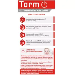 Torm Thermomètre Auriculaire Prise de Température Auriculaire