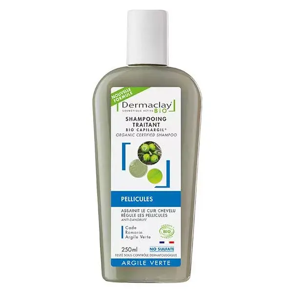 Dermaclay Shampoing Traitant Bio Anti-Pelliculaire Argile Verte 250ml