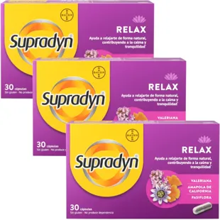 Supradyn Relax, Calma e Tranquilidade com Maracujá e Valeriana 3x30 Cápsulas FORMATO ECONÓMICO