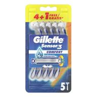 Gillette Lâminas Descartáveis  Sensor3 confort 4+1Uds