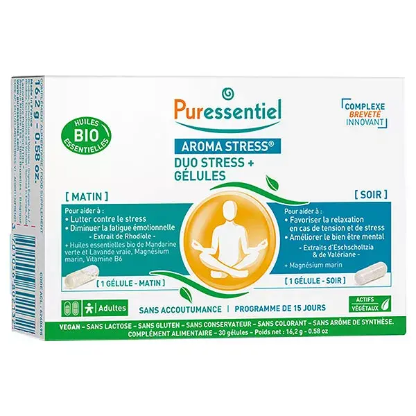 Puressentiel Aroma Stress Duo Stress+ 30 gélules