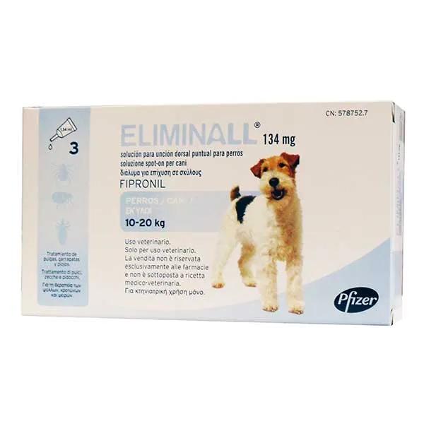 Eliminall Spot-On antiparassitario per Cani 10-20 kg 3 Pipette 134 mg