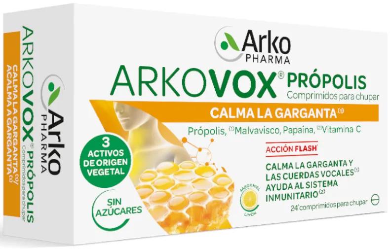 Arkopharma Arkovox 24 Tabletten Honing en Citroen met Propolis