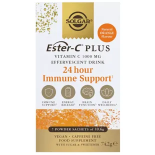 Solgar Ester-C Effervescent 1000 mg Vitamin C 7 Envelopes