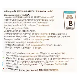 Germline Graines à Germer Mix 4 Radis Bio 100g