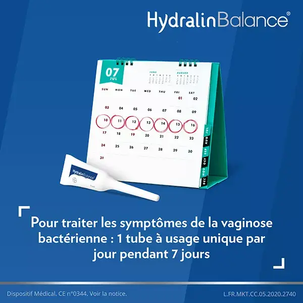 Hydralin Balance Gel Vaginal Contre Vaginose Bactérienne Triple Action 7 tubes
