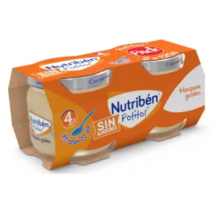 Nutribén Potitos Manzana Golden +4m 2x120 gr
