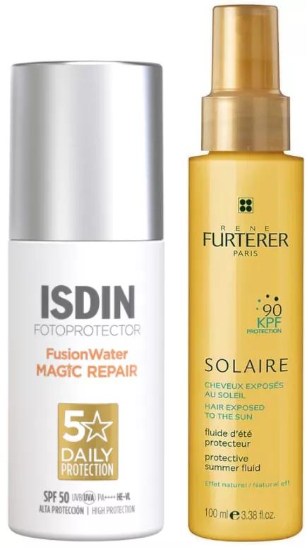 Isdin Fusion Water Magic Repair SPF50 50 ml + Rene Furterer Sun Protective Fluid KPF 50+ 100 ml