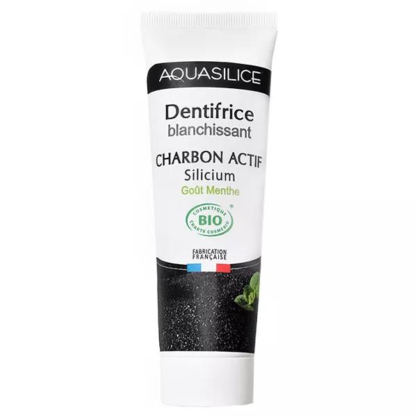 Aquasilice Pasta de Dientes Blanqueadora Carbón Activado Sabor Menta Bio 75ml