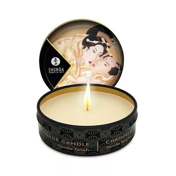 Shunga Mini Candela da Massaggio Vaniglia 