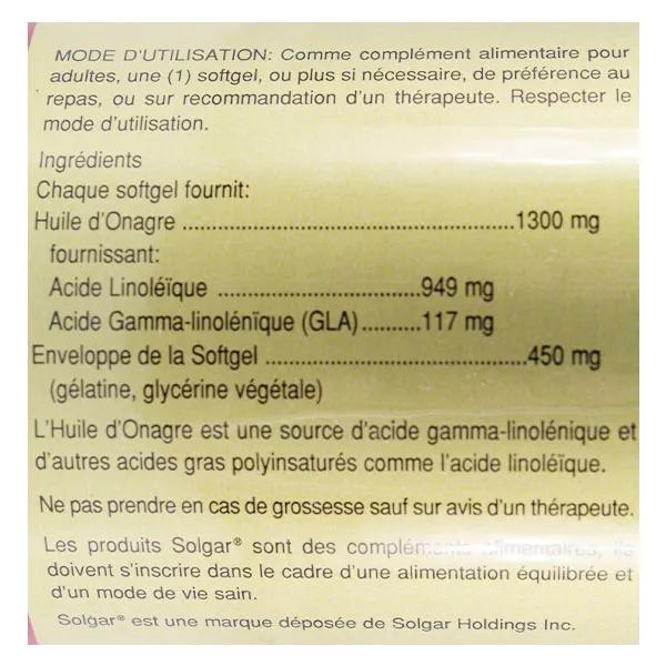 Solgar aceite de onagra 1300 mg 30 perlas
