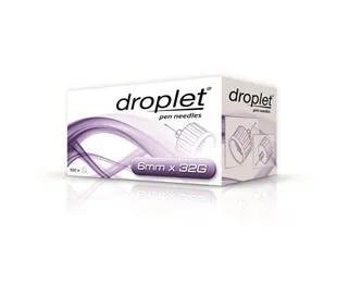 Droplet Ago Penna 32G Per Insulina 6 mm 100 Pezzi