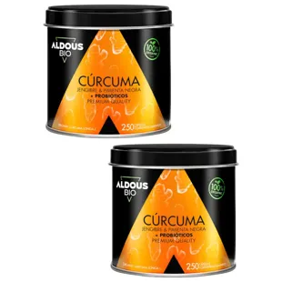 Aldous Bio Turmeric with Ginger and Black Pepper with Probiotics 2x250 Capsules