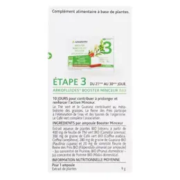 Arkopharma Arkofluides Programme Minceur Bio 30 ampoules + Coupe Faim Konjac 45 gélules Offert