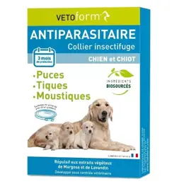 Vetoform Antiparasitaire Collier Chiens & Chiots 60cm