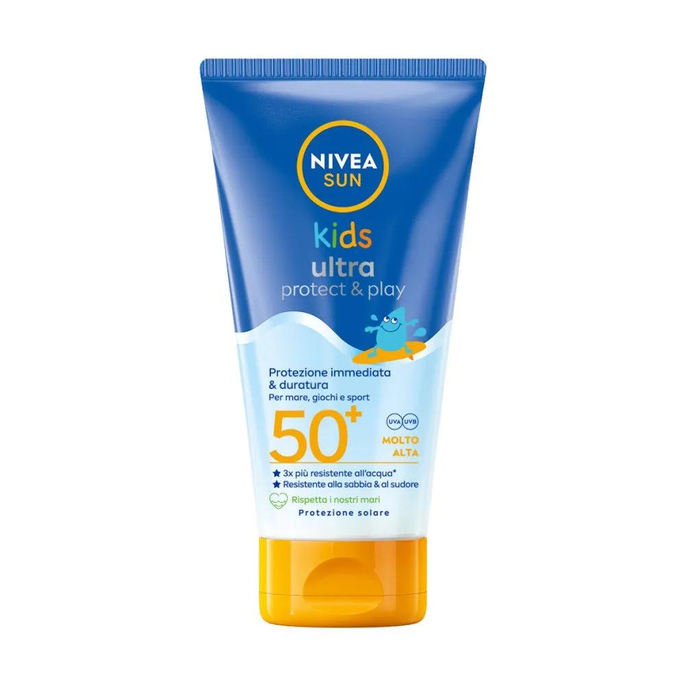 Nivea Sun Latte Solare Kids Ultra Protect & Play SPF50+ Crema Bambini Waterproof 150 ml