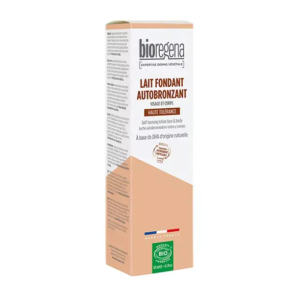 Bioregena Lait Fondant Autobronzant Visage et Corps Bio 125ml