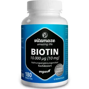 Vitamaze Biotin 10 mg Vegan 180 Tablets