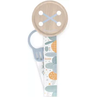 Suavinex Chupetero de Tela Diseño a Doble Cara y Clip Dreams Azul