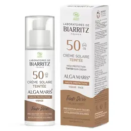 Laboratoires de Biarritz Soins Solaires Crème Teintée SPF50 Dorée Bio 50ml