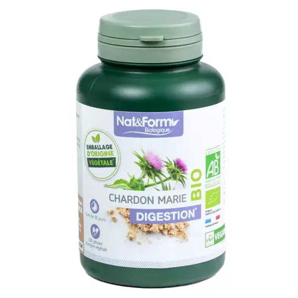 Nat & Form Bio Milk Thistle x 200 vegetal capsules