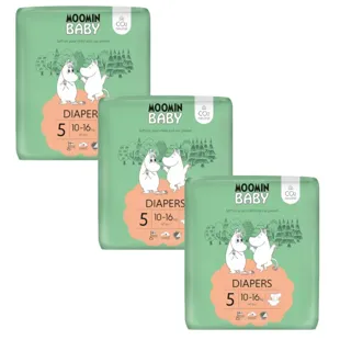 Mumin-Babywindeln Größe 5 (10–16 kg), 3 x 40 Einheiten