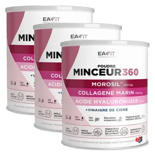 Eafit Minceur 360 Powder - Morosil + Collagene Marino + Acido Ialuronico - Confezione da 3 da 275 g