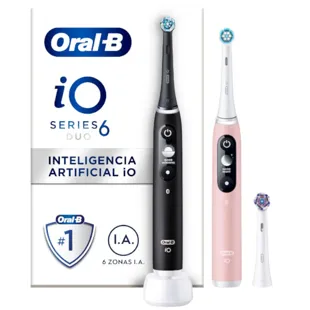 Escova de dentes elétrica Oral-B iO6 Duo preta/rosa (CB+SW+WW)