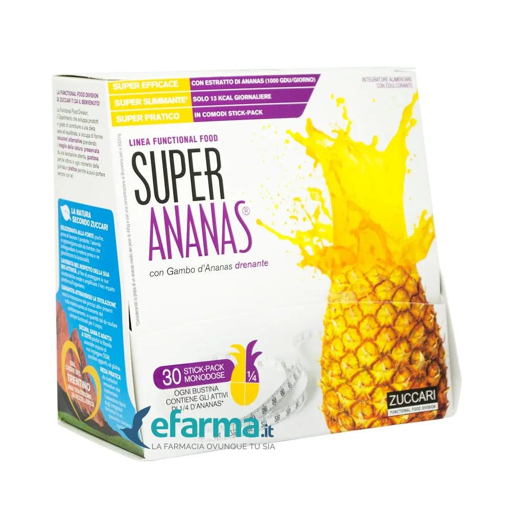 Zuccari Super Ananas Integratore Drenante 30 Stick-Pack