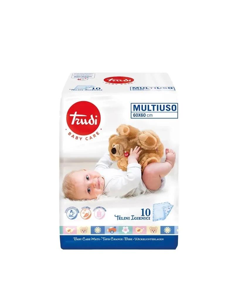 Trudi Baby Care Telino Igienico Multiuso 60x60 cm 10 Pezzi