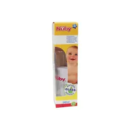 Nuby Biberon Verre Rose +3m 240ml