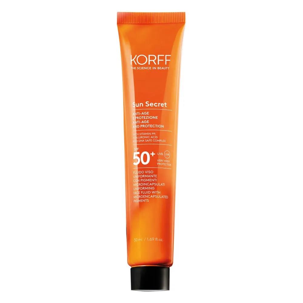 Korff Sun Secret Fluido Uniformante Colorato Anti Age SPF50+ 50 ml