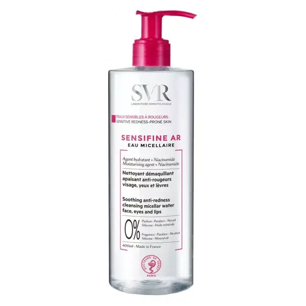 SVR Sensifine Eau Micellaire 400ml + Eco-Recharge 400ml Démaquillant Peaux Sensibles