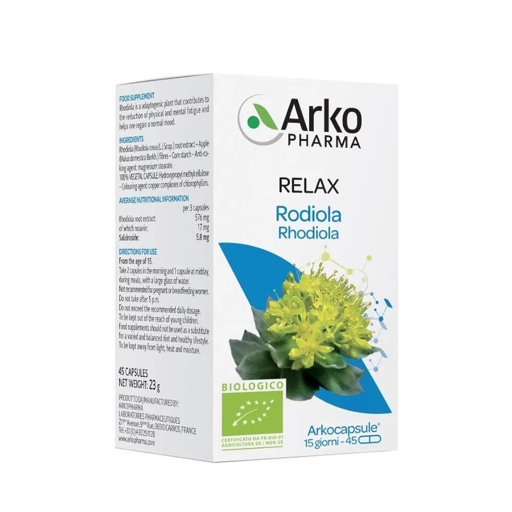 ArkoPharma Relax Rodiola Integratore per Stanchezza Fisica e Mentale 45 Capsule